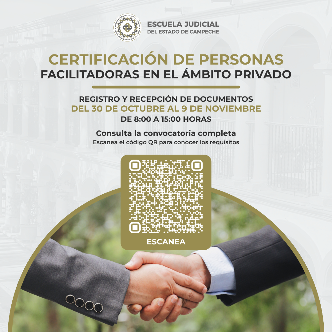 Convocatoria para certificación de personas facilitadoras en el ámbito privado